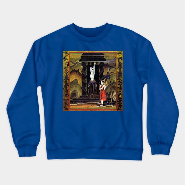 The Enchanted King of the Ebony Isle - Kay Nielsen, Arabian Nights Crewneck Sweatshirt by forgottenbeauty